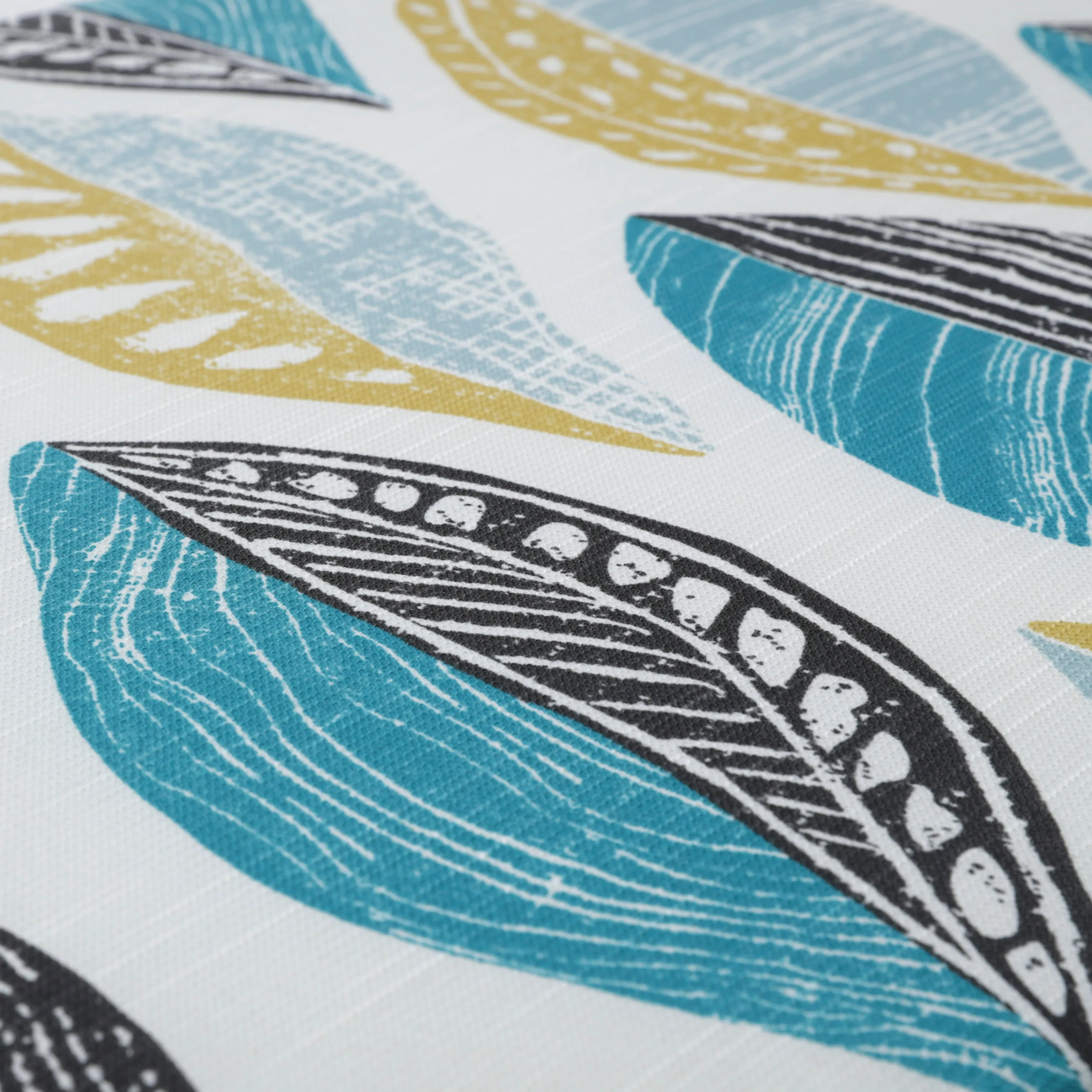 Leaf Block Teal/Citron 25-Inch Floor Pillow