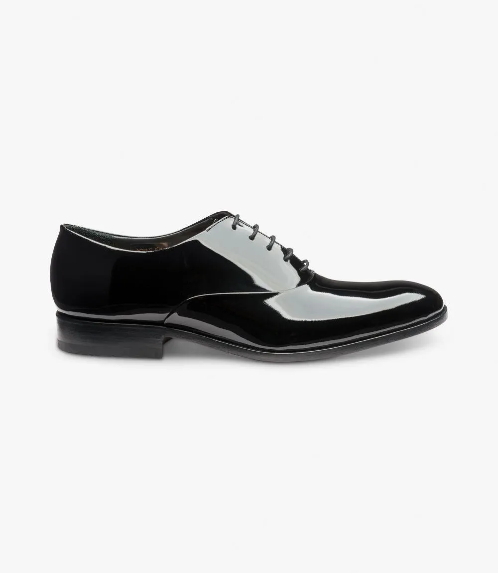 LOAKE PATENT BLACK LEATHER OXFORD LEATHER SOLE F-MEDIUM