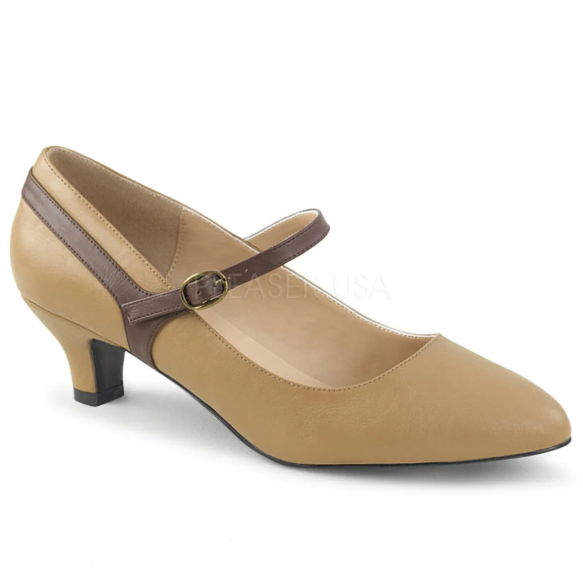 Mary Jane Pumps with 2-inch Kitten Heels 4-colors FAB-425