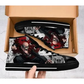 My Hero Academia Eijiro Kirishima Shoes High Top Sneakers for Kids and Adults Boku No Hero Accademia