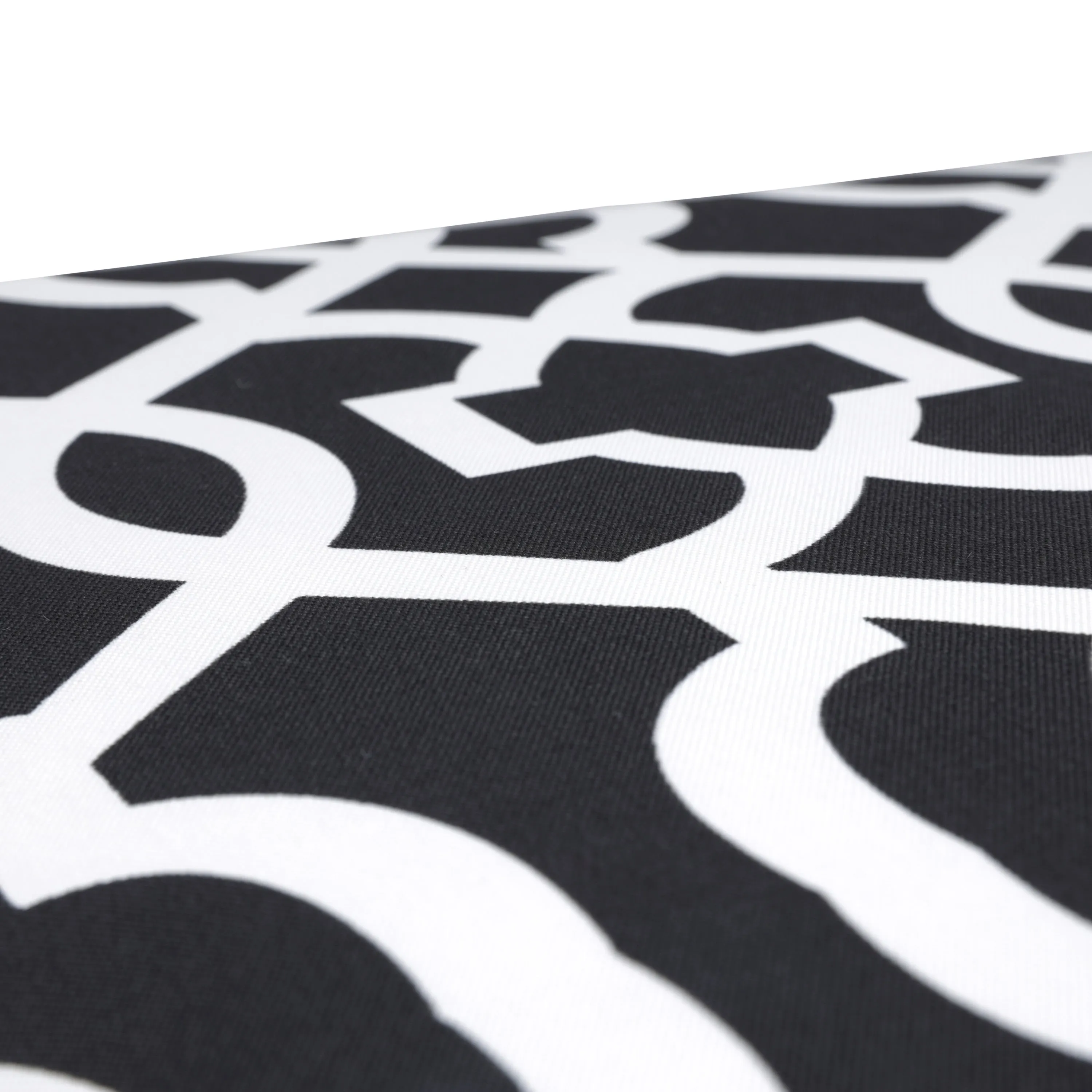 New Geo Black/White Rounded Corners Chair Cushion