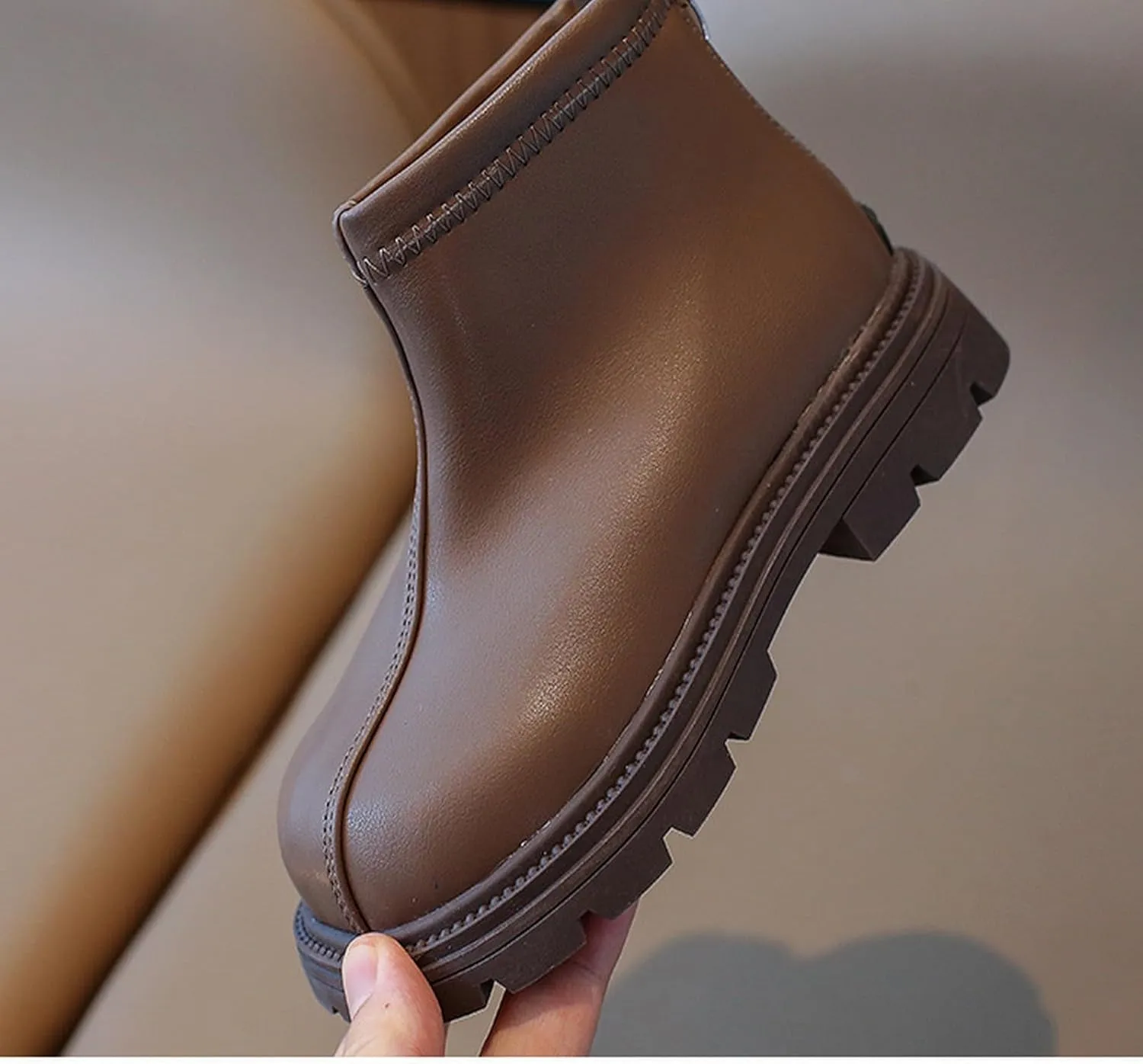 Outdoor Hiking Ankle Boots for Boys Girls Solid Non Slip Classic Soft Plat Bottom Water Proof Boots for Youth Girls