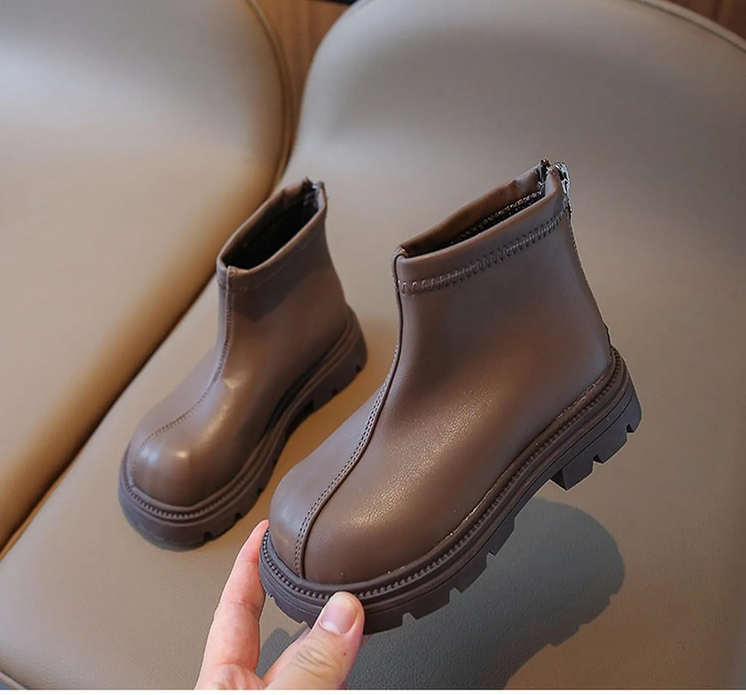 Outdoor Hiking Ankle Boots for Boys Girls Solid Non Slip Classic Soft Plat Bottom Water Proof Boots for Youth Girls