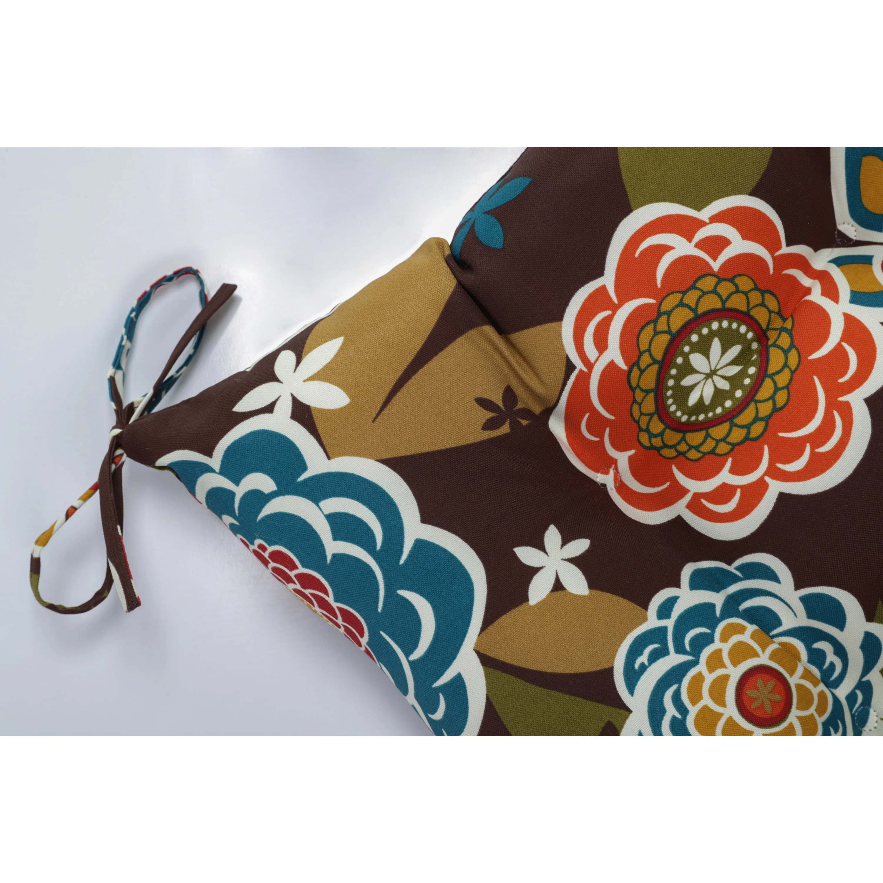 Outdoor/Indoor Annie Chocolate Tufted Seat Cushions