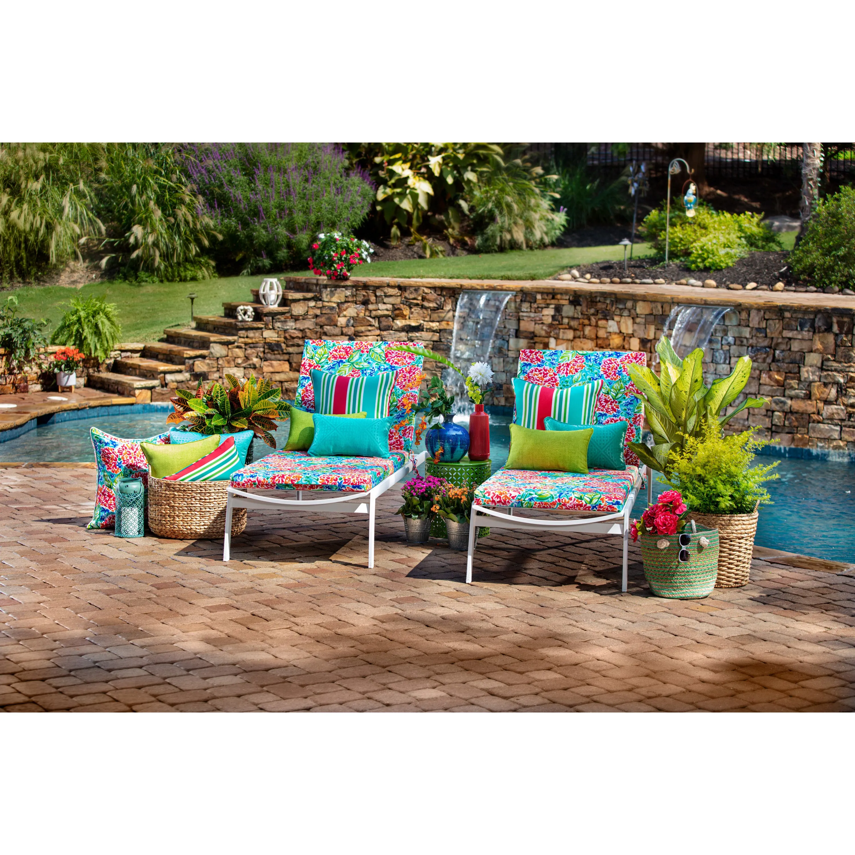 Outdoor/Indoor Baja Linen Lime 18.5-inch Throw Pillow (Set of 2)
