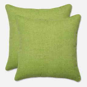 Outdoor/Indoor Baja Linen Lime 18.5-inch Throw Pillow (Set of 2)