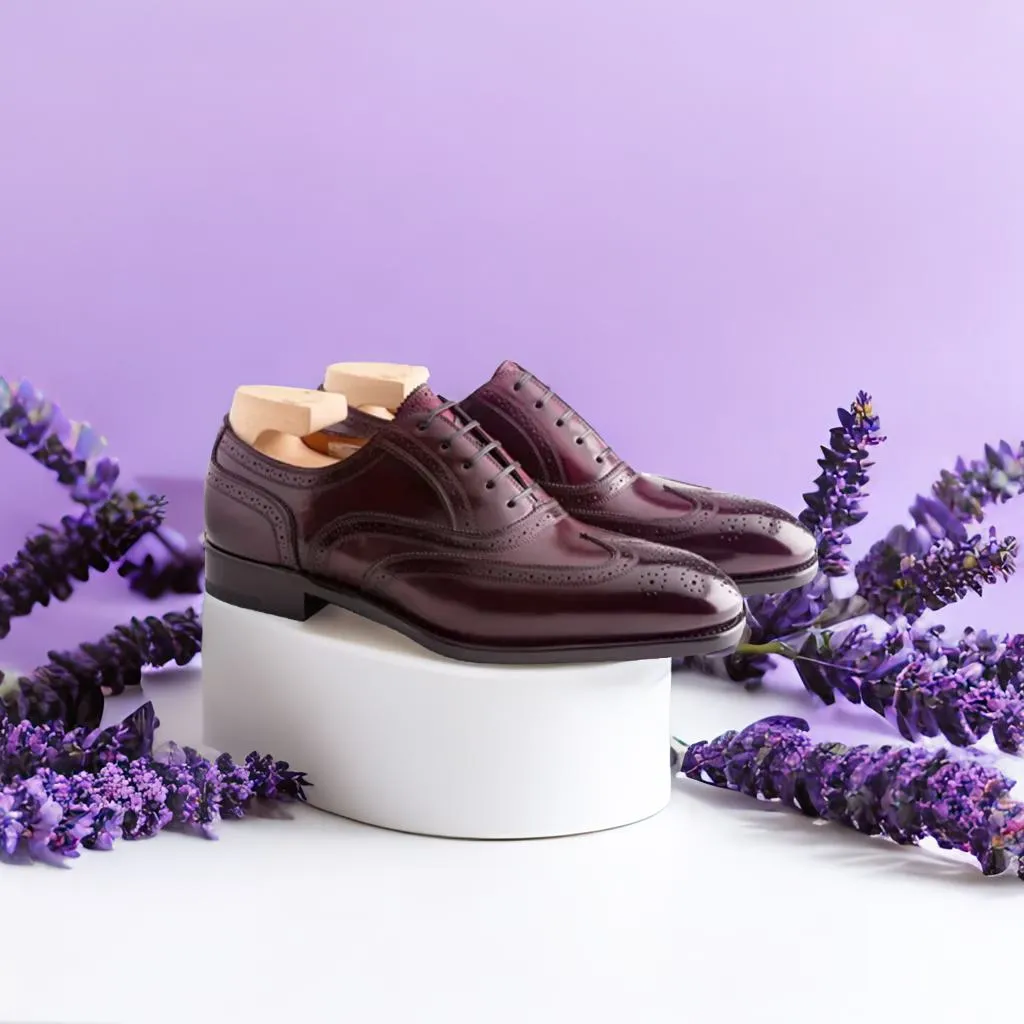 Oxford Bordeaux Leather Shoes – Timeless Elegance in Rich Burgundy Hue