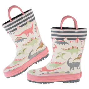 Pink Dino Rain Boot