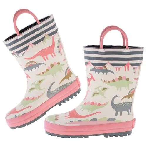 Pink Dino Rain Boot