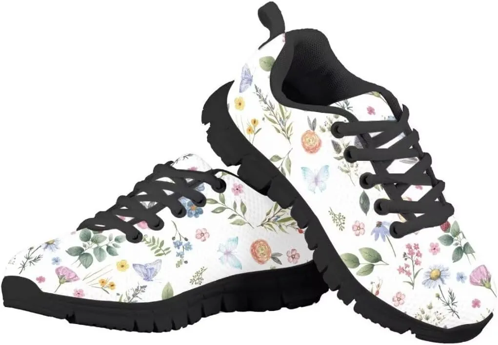 Pinupub Tennis Casual Sports Shoes for Kids Breathable Soft Athletic Non Slip Tie Lace Sneakers