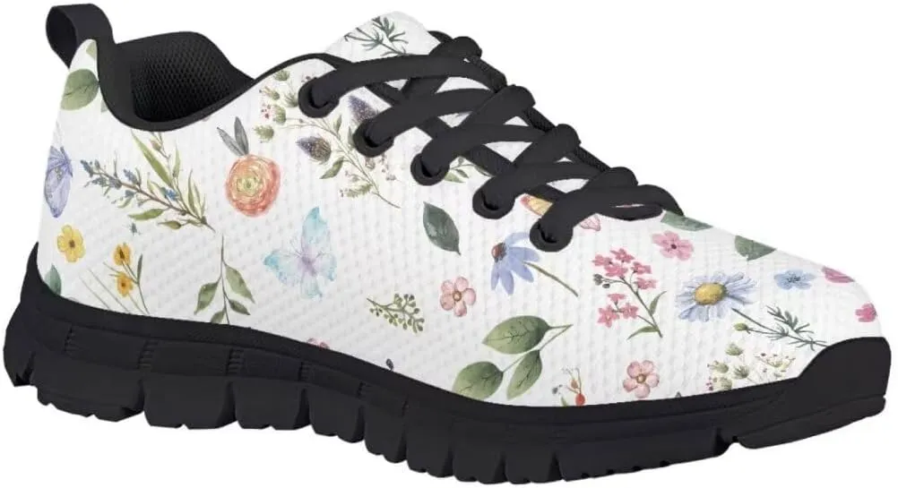 Pinupub Tennis Casual Sports Shoes for Kids Breathable Soft Athletic Non Slip Tie Lace Sneakers