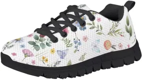 Pinupub Tennis Casual Sports Shoes for Kids Breathable Soft Athletic Non Slip Tie Lace Sneakers
