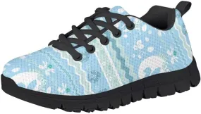 Pinupub Tennis Casual Sports Shoes for Kids Breathable Soft Athletic Non Slip Tie Lace Sneakers