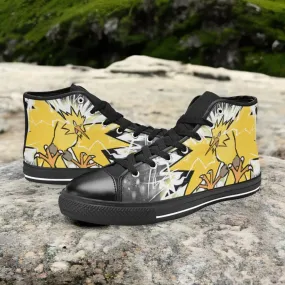 Pokemon Zapdos Shoes High Top Sneakers for Kids and Adults