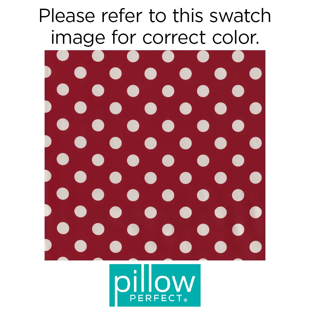 Polka Dot Red Rectangle Throw Pillow (Set Of 2)