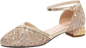 Princess Costumes Shoes, Cosplay Birthday Party Dress Up Sandals for Girls, Toddler or Kids
