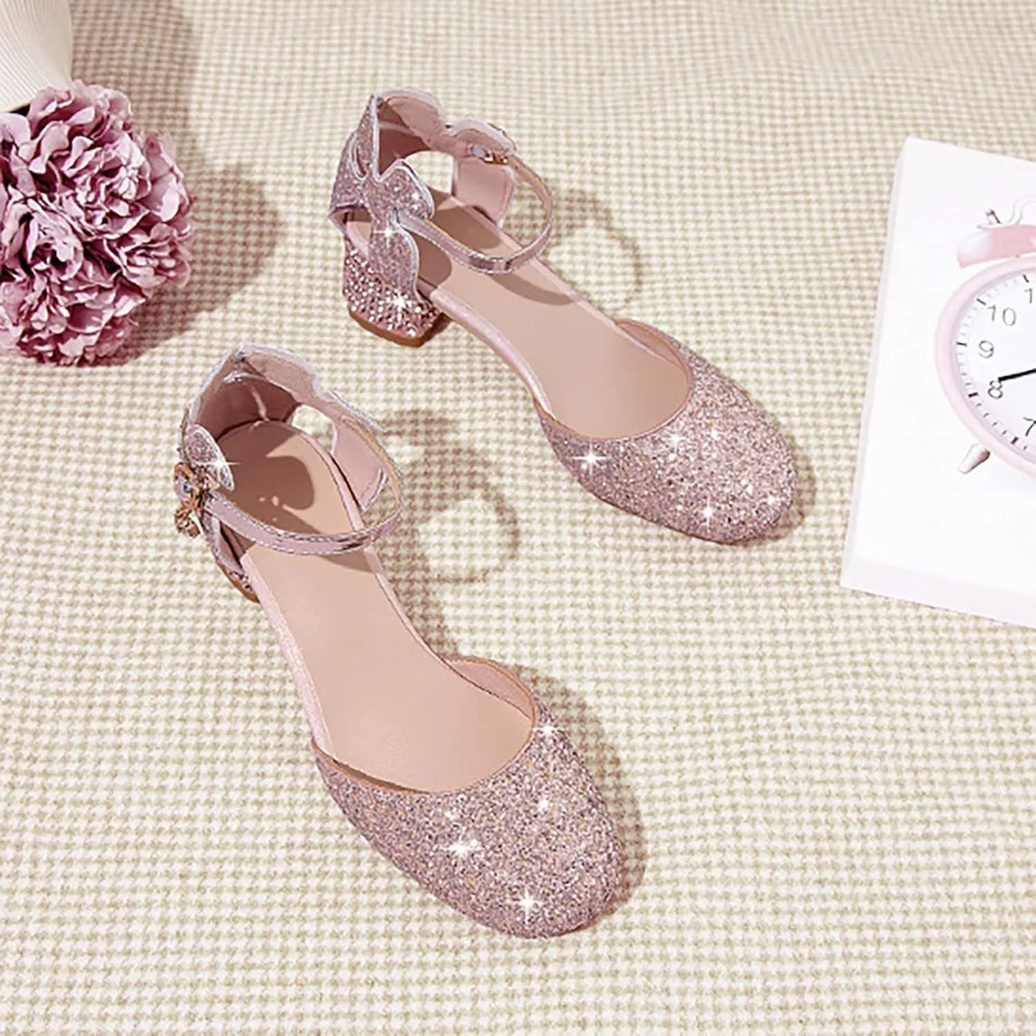 Princess Costumes Shoes, Cosplay Birthday Party Dress Up Sandals for Girls, Toddler or Kids