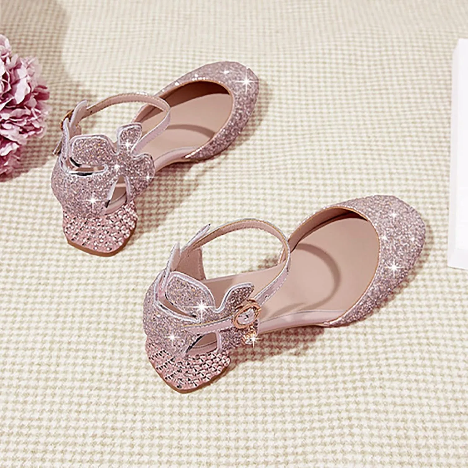 Princess Costumes Shoes, Cosplay Birthday Party Dress Up Sandals for Girls, Toddler or Kids