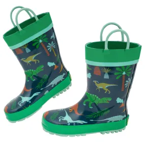 Rain Boots - Green Dinosaur