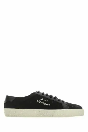 Saint Laurent Sleek  Canvas & Leather Low-Top Men's Sneakers