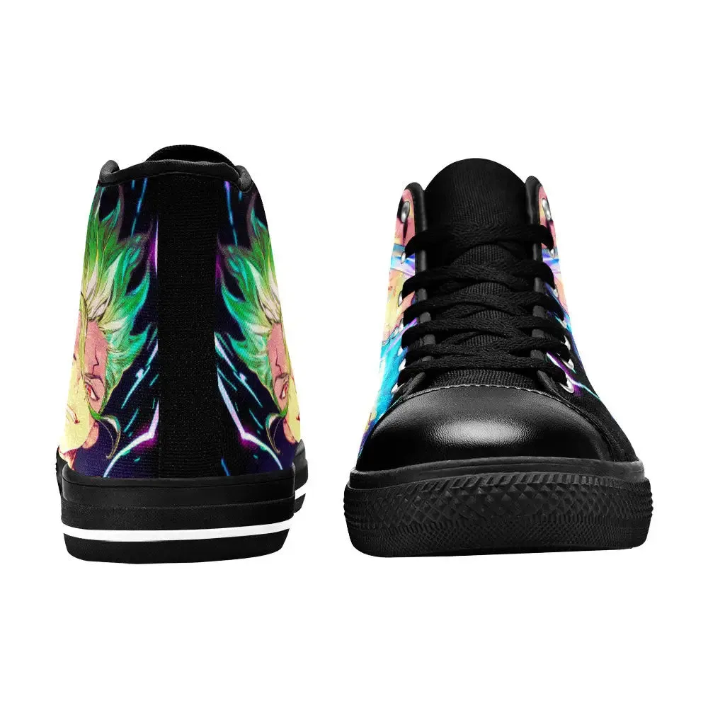 Senku Dr Stone Kingdom of Science Shoes High Tops Sneakers for Kids and Adults