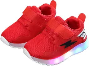 Sneakers for Kids Girls Boys Sneakers for Little Kid LED Light Up Shoes Fizzzy Big Kids LED Running Tennis