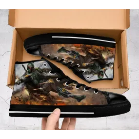 Star Wars Storm Stoppers Han Solo Shoes High Top Sneakers for Kids and Adults