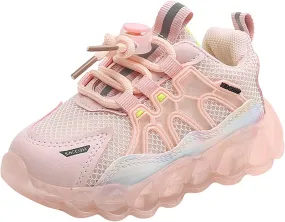 Toddler Boys Girls LED Flashing Sneakers Kids Lightweight Mesh Breathable Soft Sole Sport Shoes for School Casual