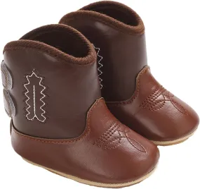 Toddler Infant Leather Soft Sole Cowboy Boots for Baby Boys Girls Newborn Prewalker Non Slip Shoes with Embroidery