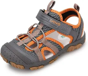 UOVO Boys Sandals Kids Sandals Hiking Athletic Closed-Toe Beach Summer Sandals for Boys Quick-Drying