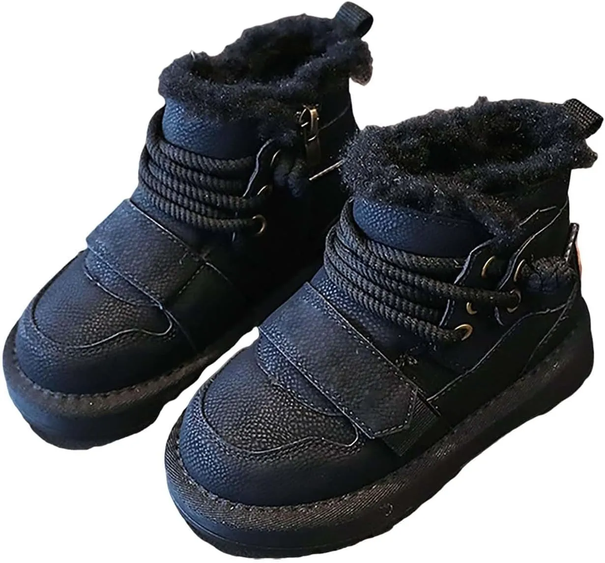 Winter Girls Boys Ankle Boots Kids Comfortable Warm Lined Comfort Casual Sports Shoes for Little Boy Rain Boots Size 6