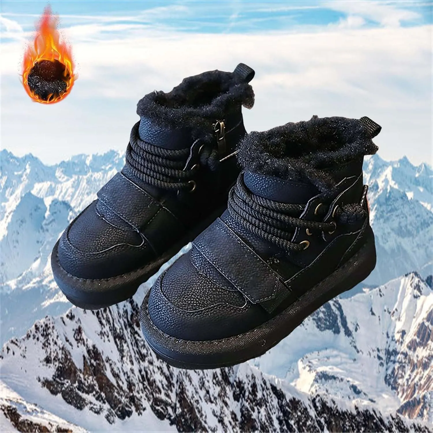Winter Girls Boys Ankle Boots Kids Comfortable Warm Lined Comfort Casual Sports Shoes for Little Boy Rain Boots Size 6