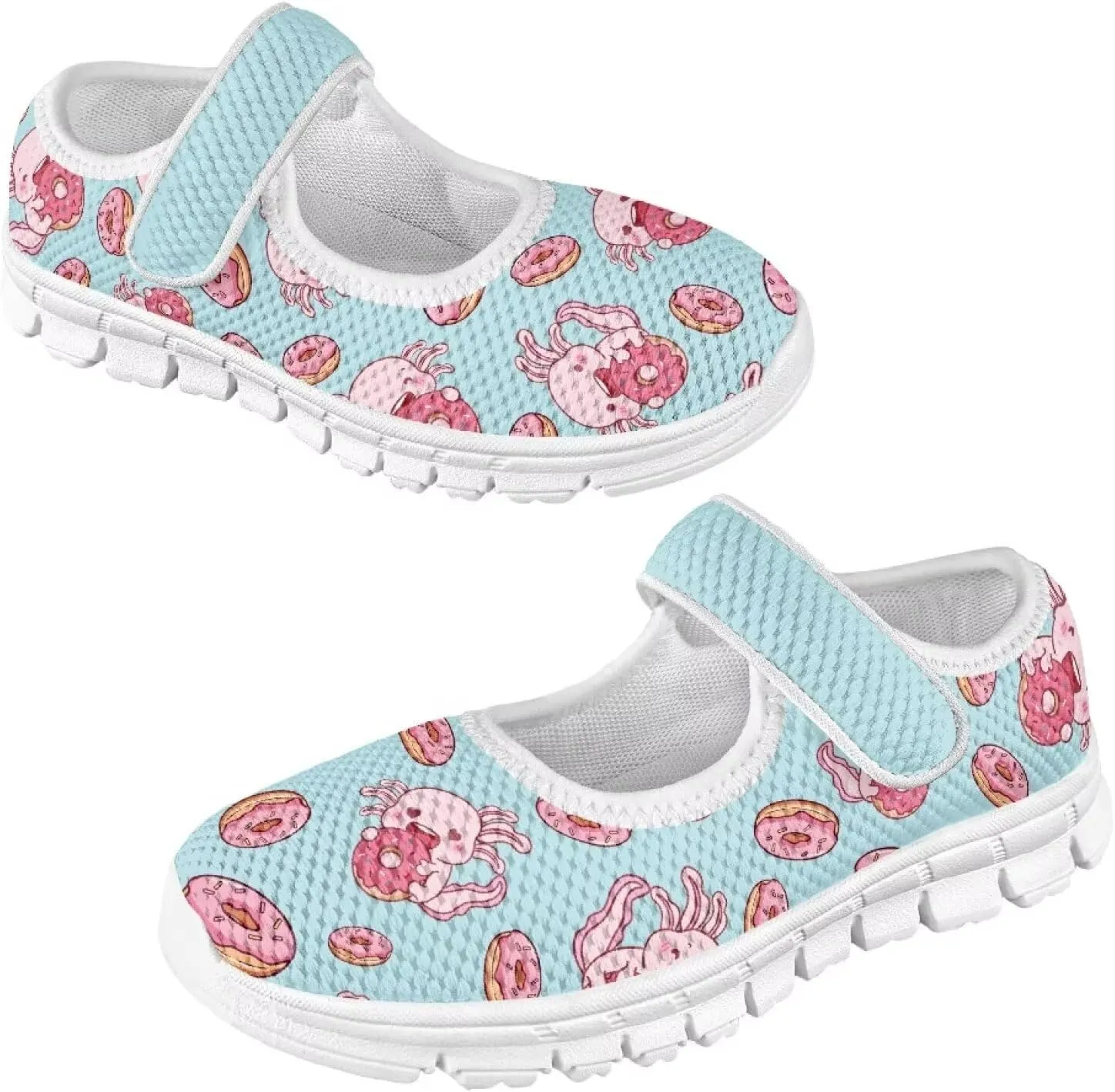 Yzaoxia Girls Slip On Shoes Mesh Breathable Athletic Walking Running Shoes for Kids Hook and Loop Sport Shoes Tennis Shoes Lightweight Barefoot Shoes Casual Footwear for School Gym Outdoor