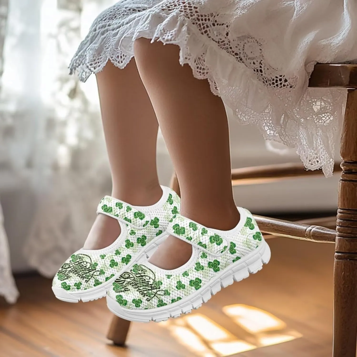 Yzaoxia Girls Slip On Shoes Mesh Breathable Athletic Walking Running Shoes for Kids Hook and Loop Sport Shoes Tennis Shoes Lightweight Barefoot Shoes Casual Footwear for School Gym Outdoor