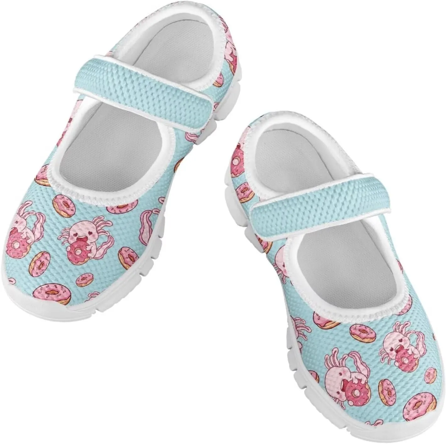 Yzaoxia Girls Slip On Shoes Mesh Breathable Athletic Walking Running Shoes for Kids Hook and Loop Sport Shoes Tennis Shoes Lightweight Barefoot Shoes Casual Footwear for School Gym Outdoor