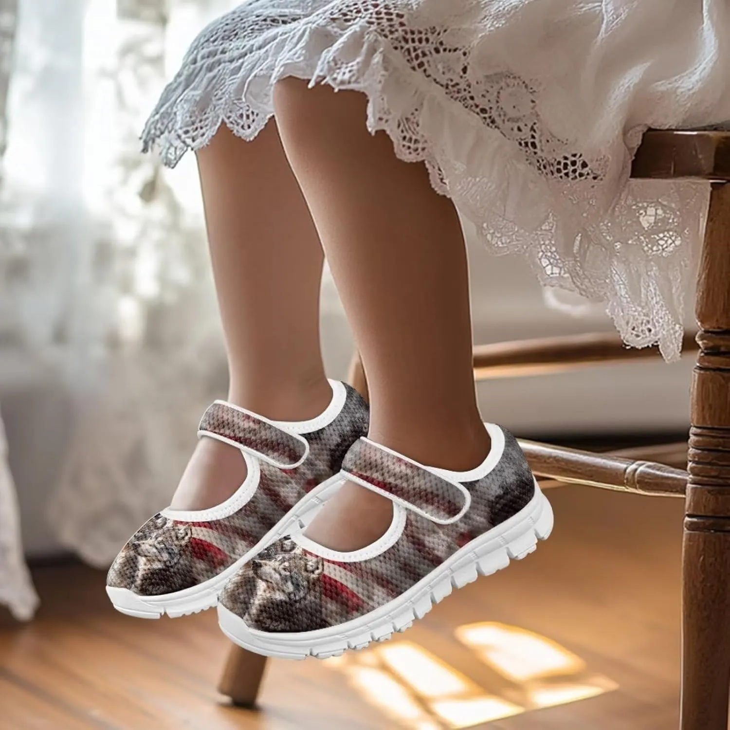 Yzaoxia Girls Slip On Shoes Mesh Breathable Athletic Walking Running Shoes for Kids Hook and Loop Sport Shoes Tennis Shoes Lightweight Barefoot Shoes Casual Footwear for School Gym Outdoor
